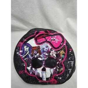 Monster High Black & Purple Tote Purse Make-up Bag 9” EMPTY- Read Description